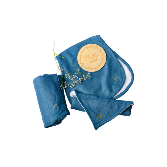 Bamboo Muslin Bundle -  Blue