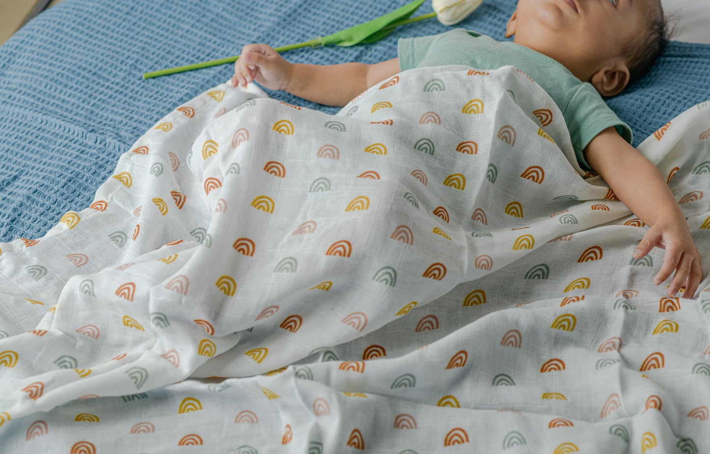 Organic Cotton Swaddle -  Girl